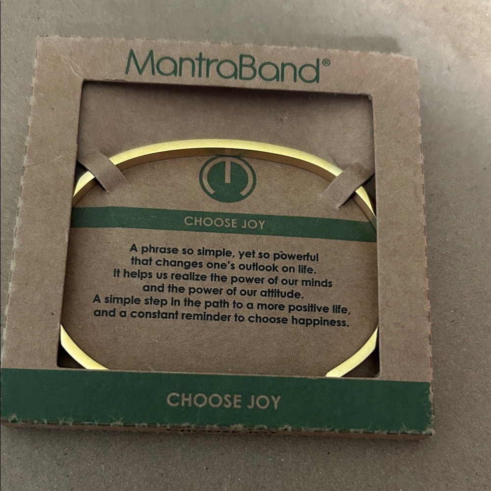 MantraBand Gold 'Choose Joy' Bracelet